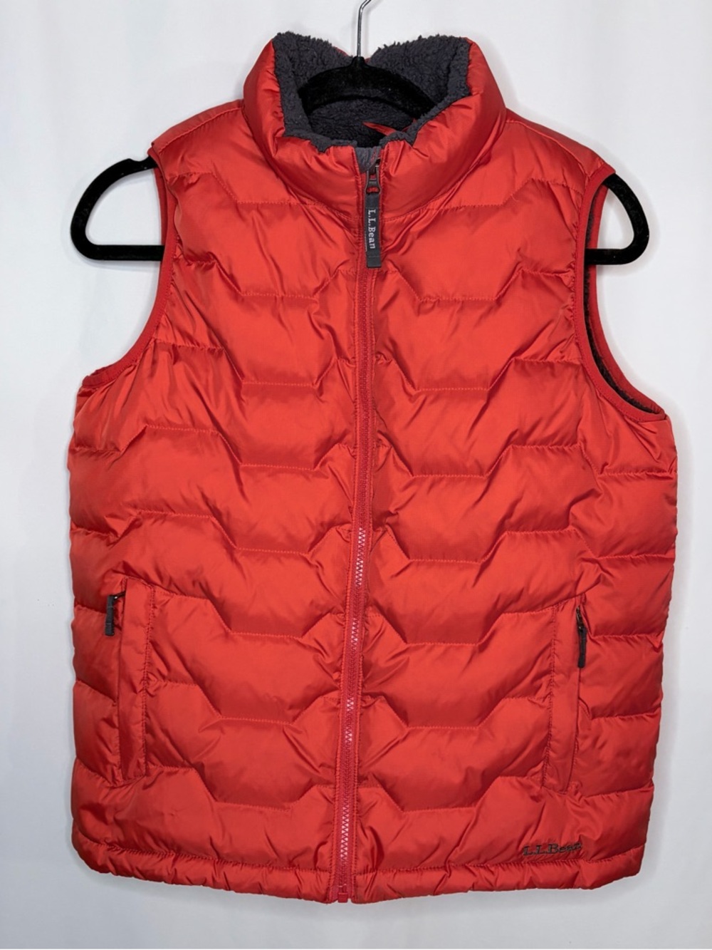 L.L. Bean Youth L 14-16 Orange Quilted Puffer Vest